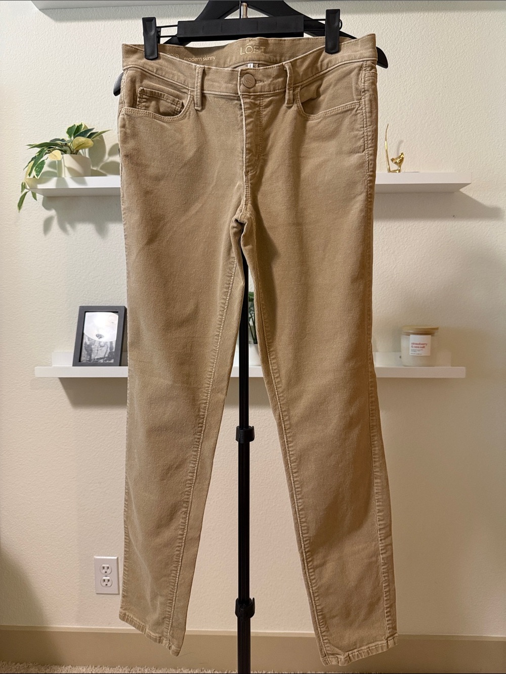LOFT Tan Skinny Cords